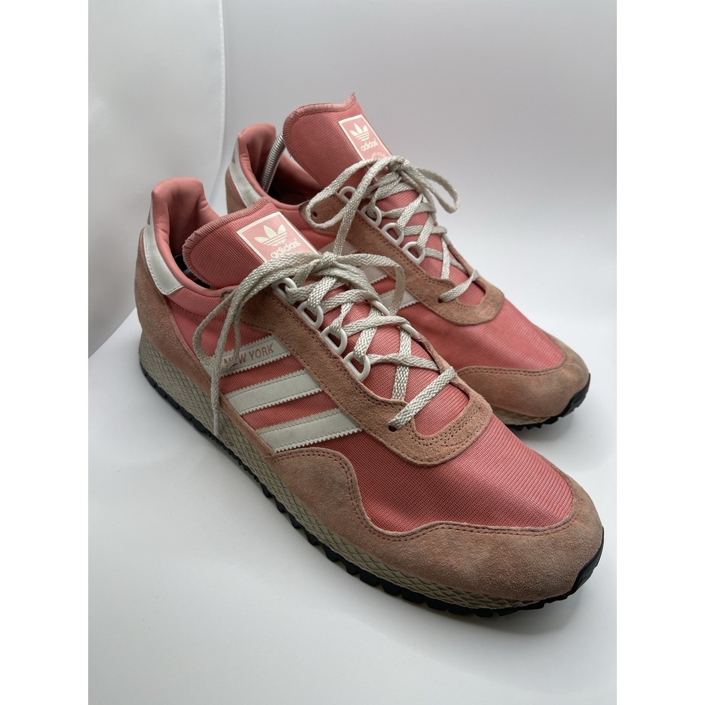 Adidas Womens 11.5 Originals Forest Grove Retro Shoes Pink Lace Up Sneakers